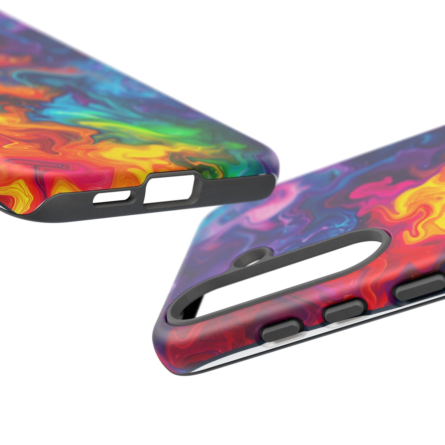 Vibrant Abstract Swirl Protective Phone Case – Color Explosion Art Design