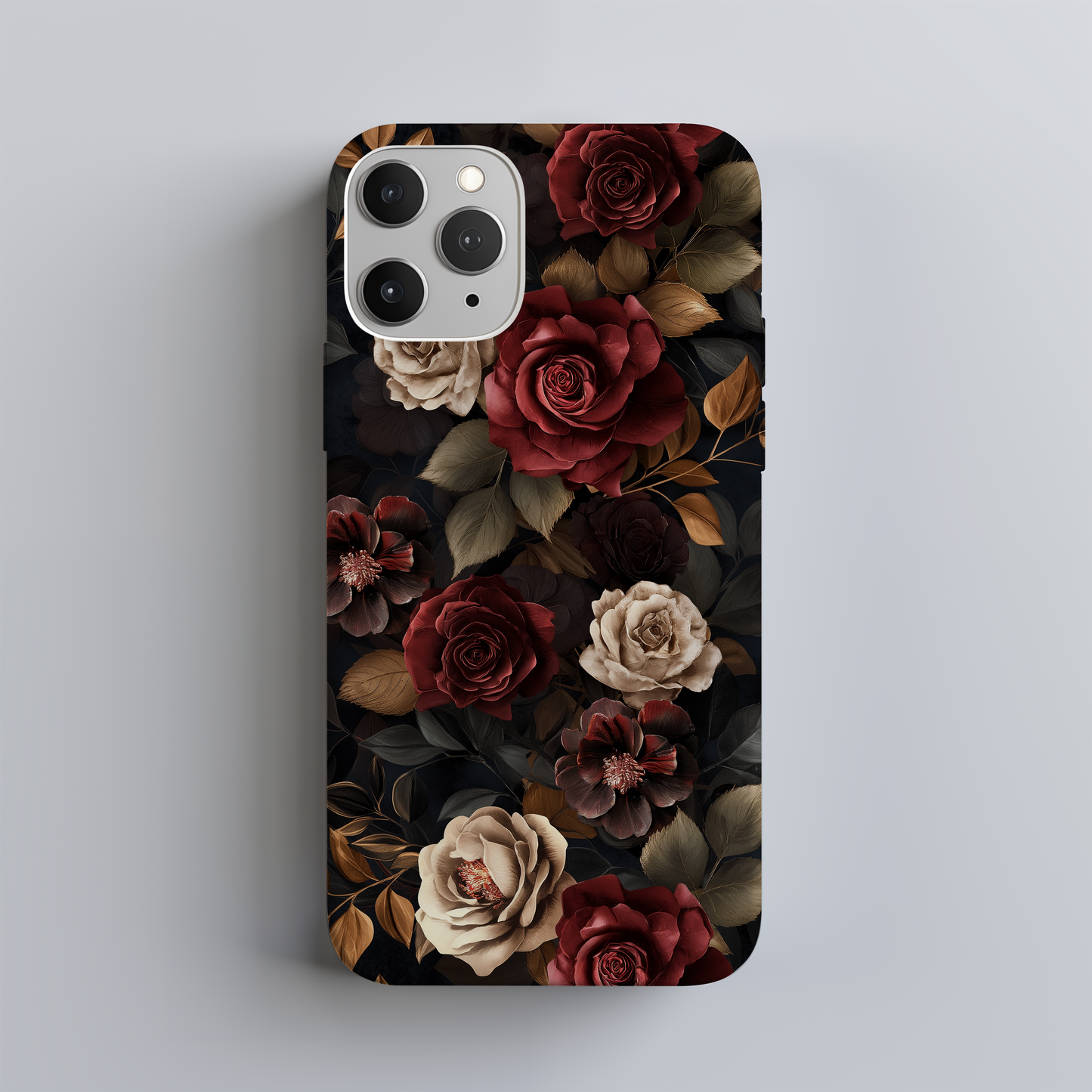Dark Floral Academia Phone Case – Sophisticated Blooms with a Mysterious Edge