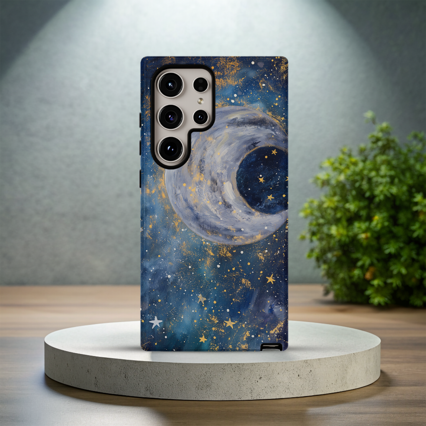 Celestial Moon & Stars Phone Case – Cosmic Elegance with Everyday Protection