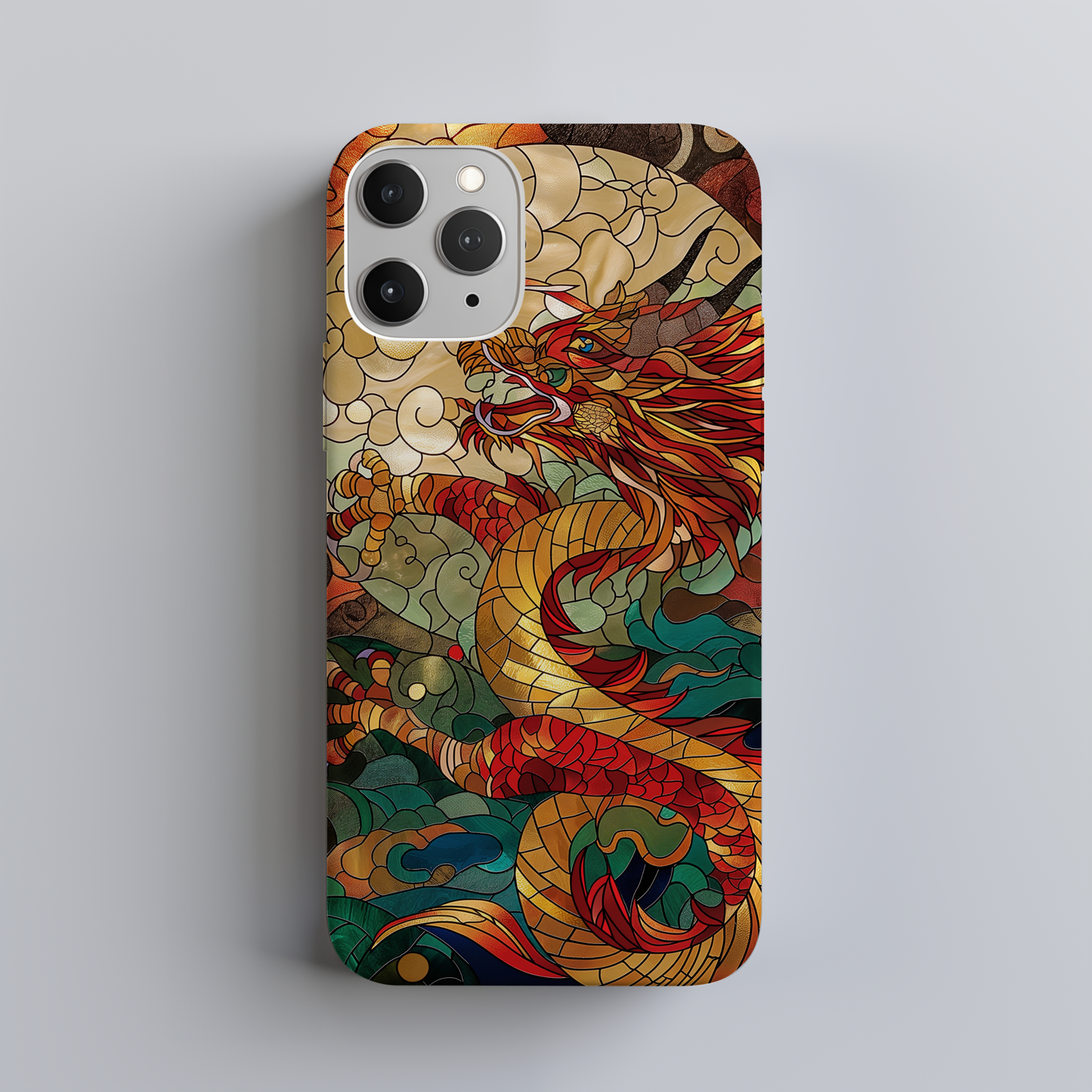 Year of the Dragon Stained Glass Phone Case – Bold Design, Unmatched Protection