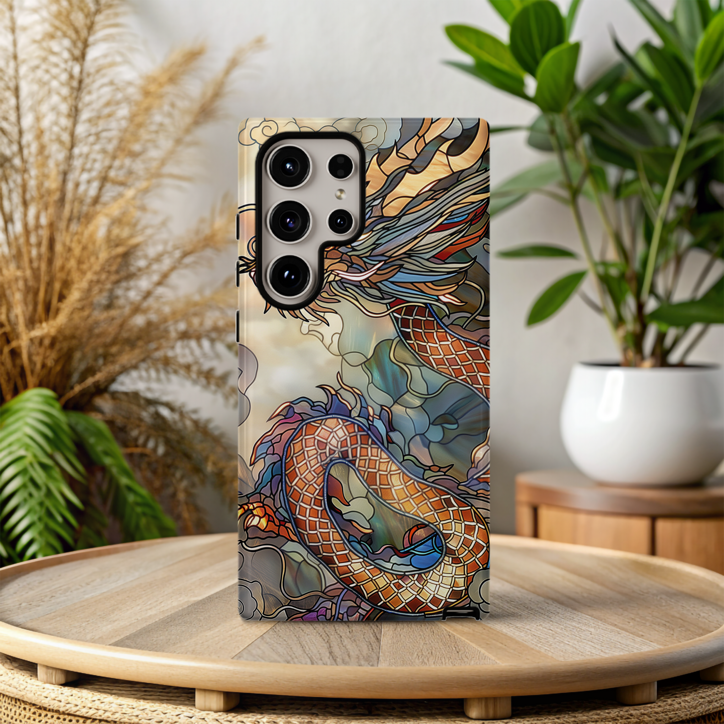 Year of the Dragon Stained Glass Phone Case – Bold Design, Unmatched Protection