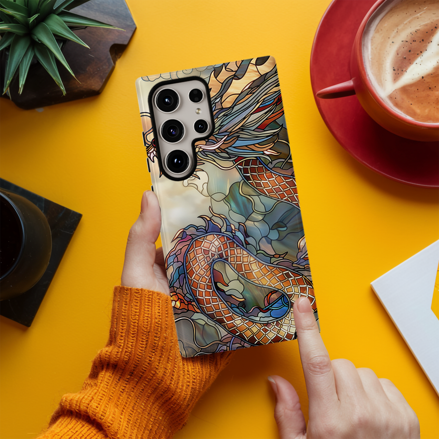 Year of the Dragon Stained Glass Phone Case – Bold Design, Unmatched Protection