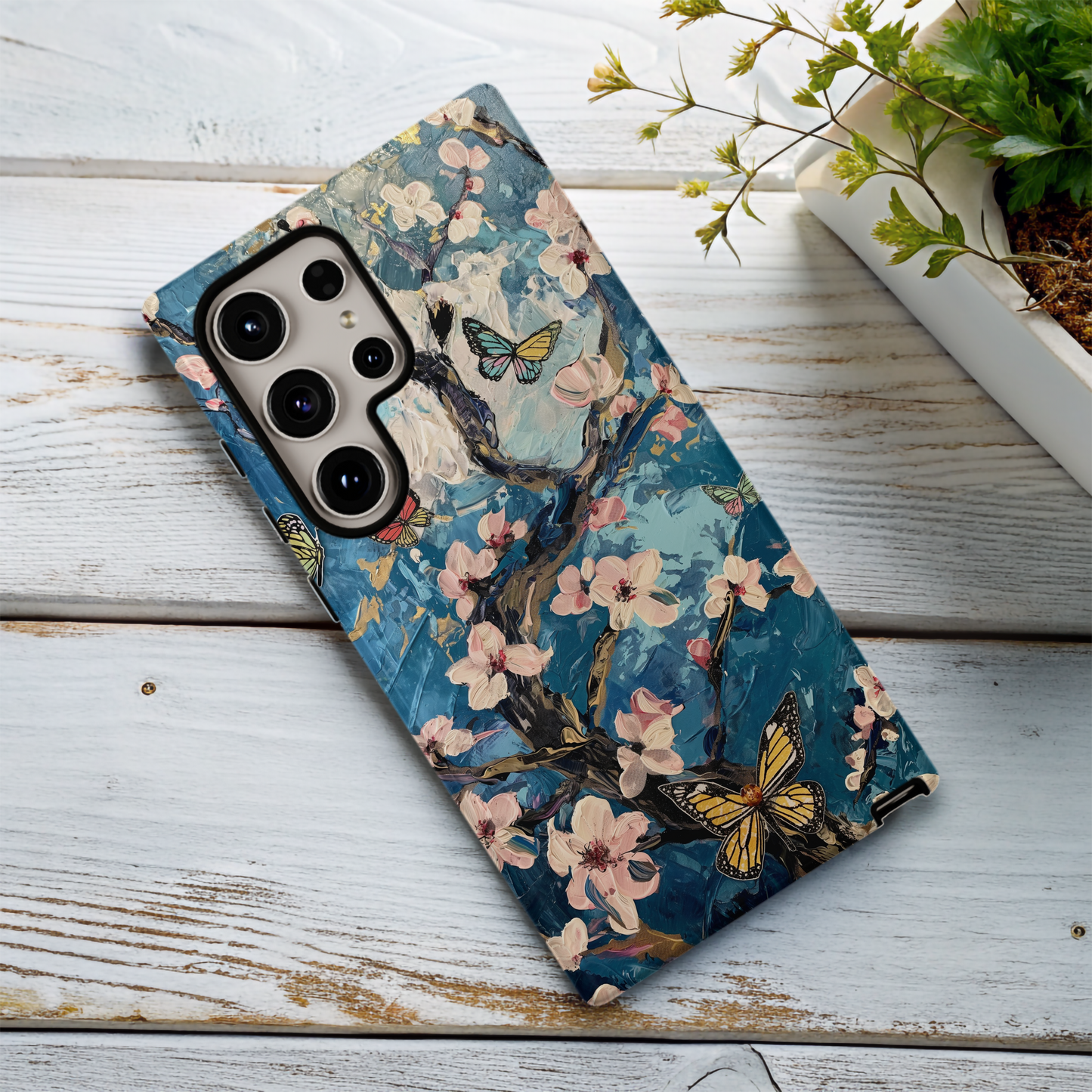 Van Gogh Almond Blossom & Butterfly Phone Case – Artistic Elegance Meets Ultimate Protection