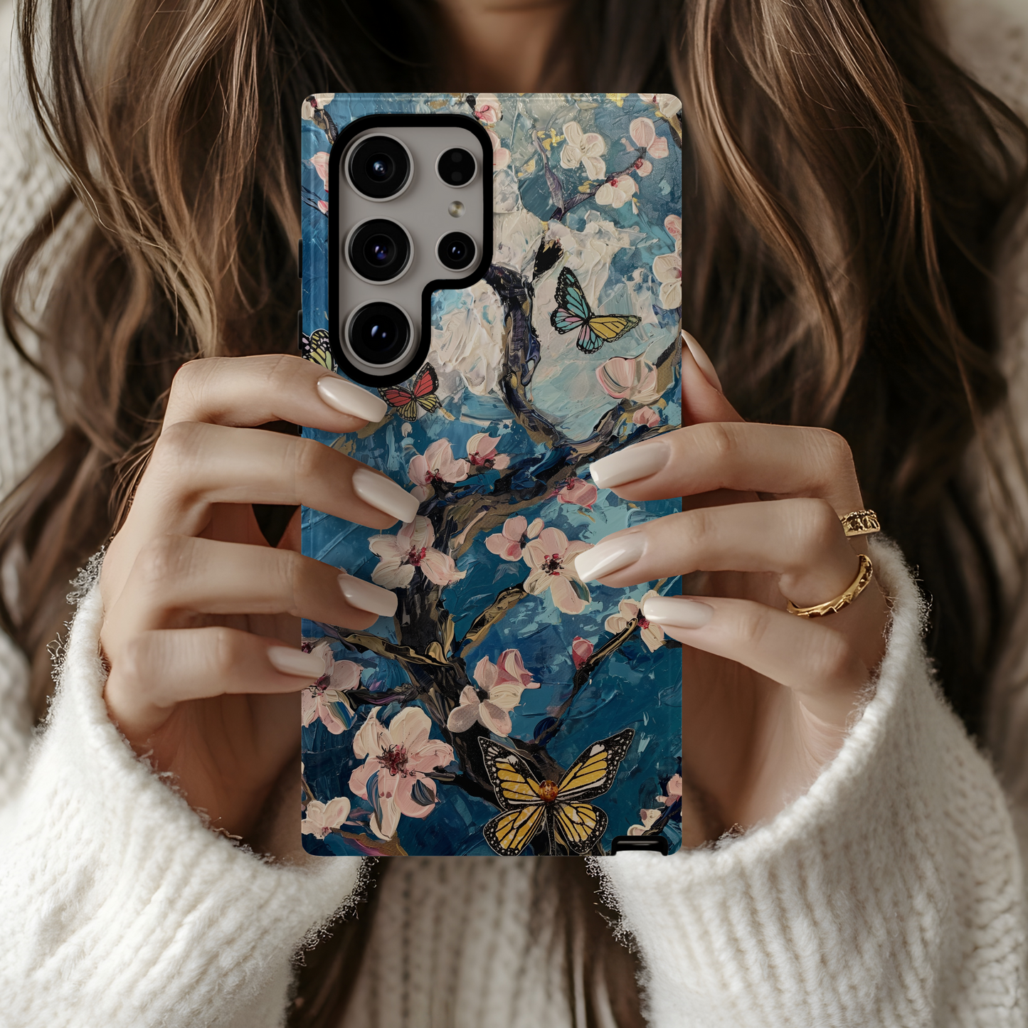 Van Gogh Almond Blossom & Butterfly Phone Case – Artistic Elegance Meets Ultimate Protection