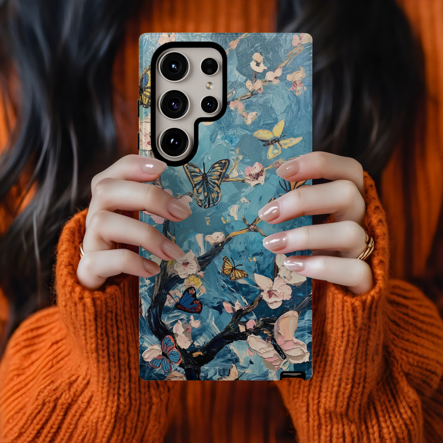 Van Gogh Almond Blossom & Butterfly Phone Case – Artistic Elegance Meets Ultimate Protection
