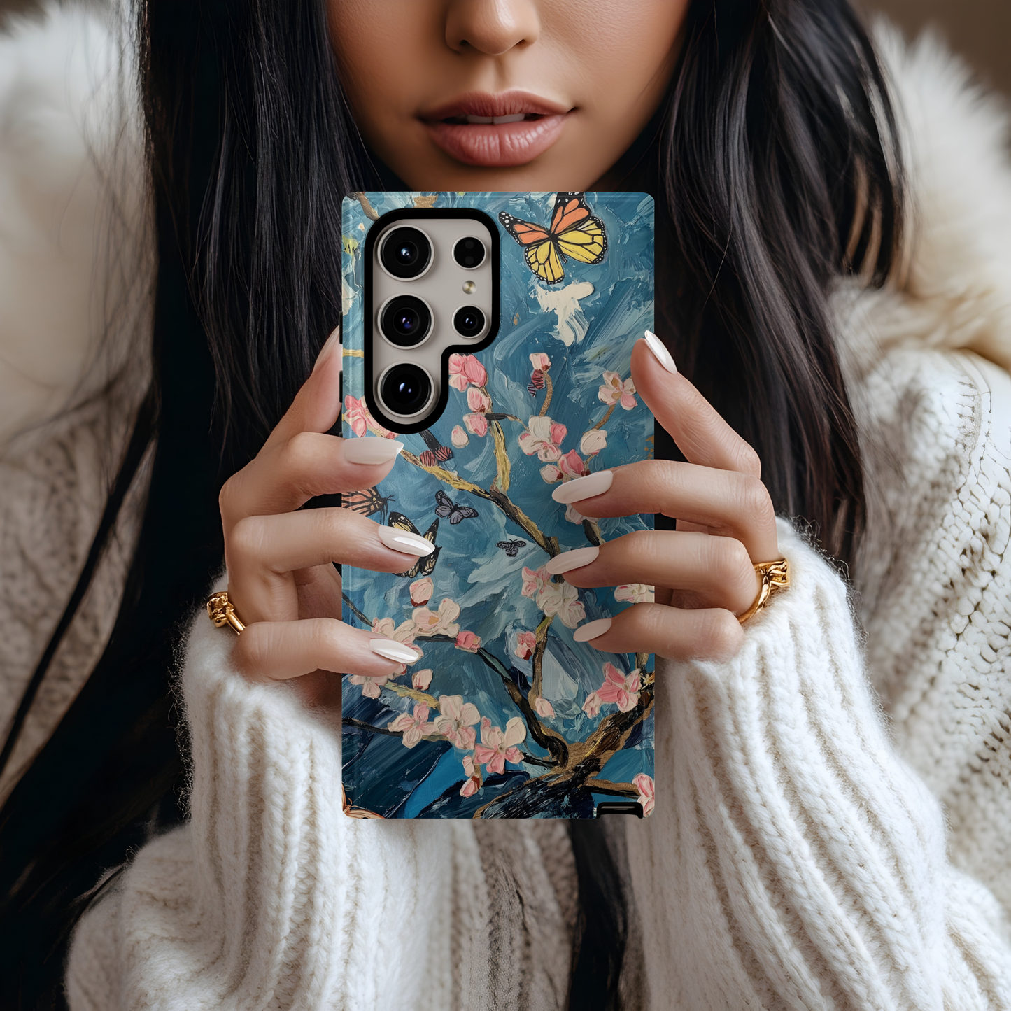 Van Gogh Almond Blossom & Butterfly Phone Case – Artistic Elegance Meets Ultimate Protection