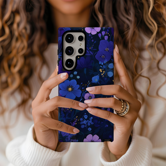 Midnight Blooms Phone Case – Elegant Florals with Nighttime Mystique