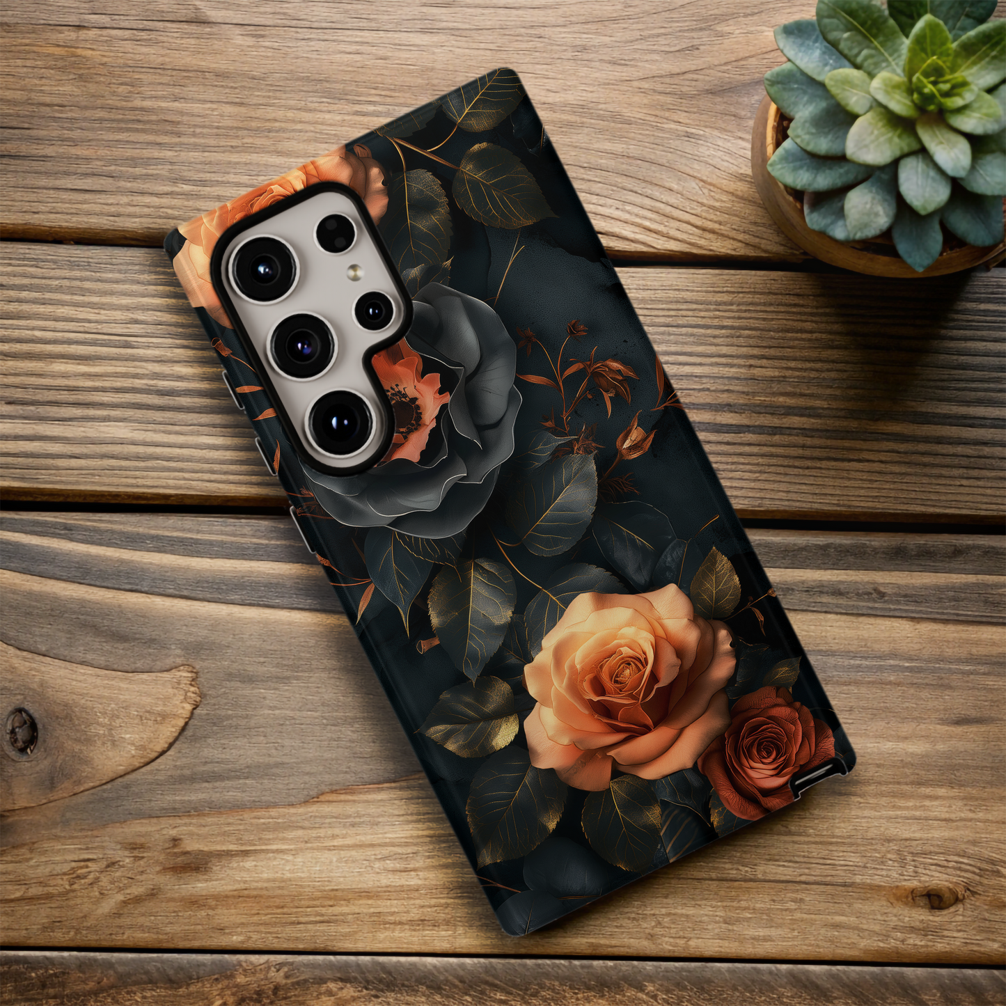 Dark Floral Academia Phone Case – Sophisticated Blooms with a Mysterious Edge
