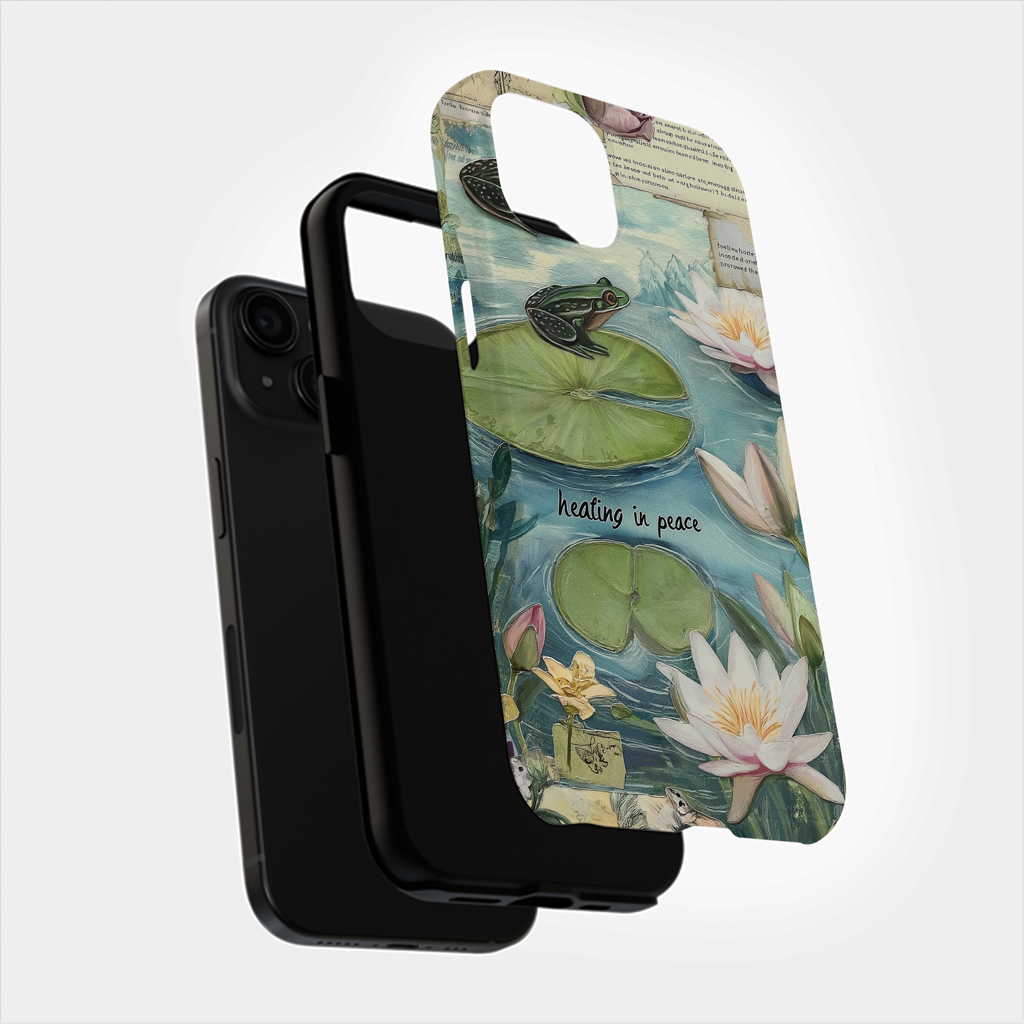 Vintage Lily Pond Phone Case – Timeless Elegance with Everyday Protection