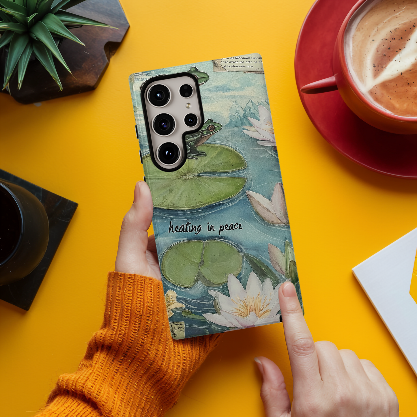Vintage Lily Pond Phone Case – Timeless Elegance with Everyday Protection