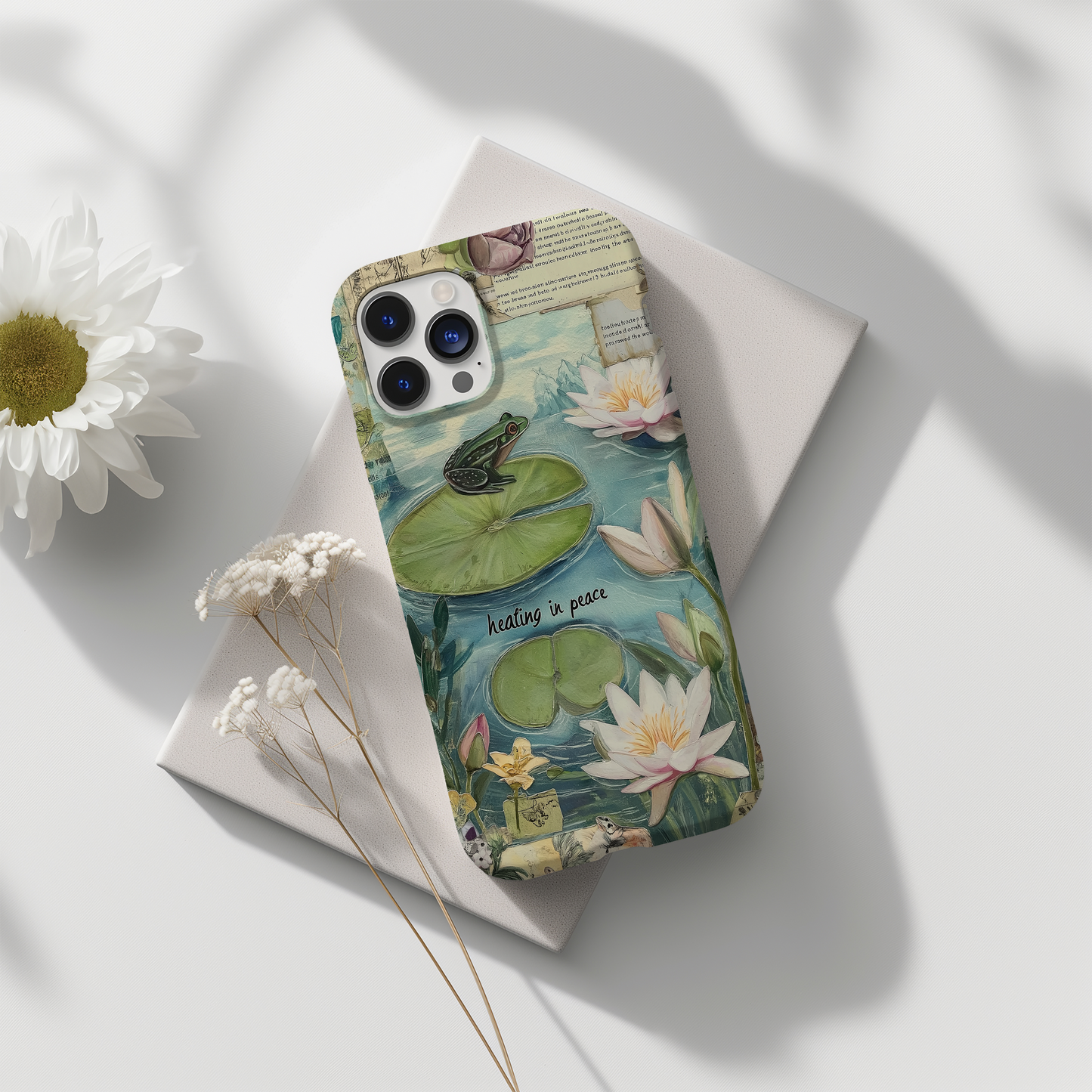 Vintage Lily Pond Phone Case – Timeless Elegance with Everyday Protection