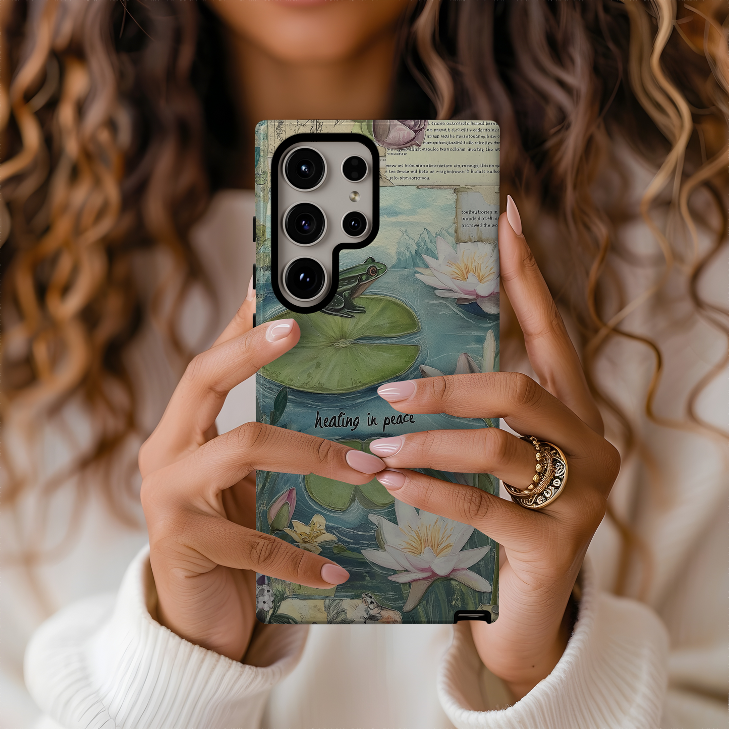 Vintage Lily Pond Phone Case – Timeless Elegance with Everyday Protection