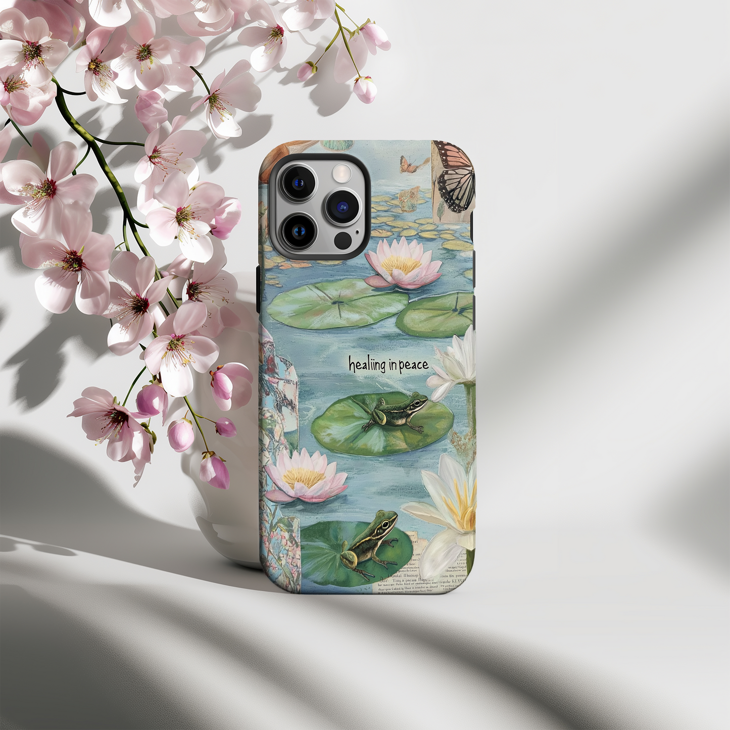 Vintage Lily Pond Phone Case – Timeless Elegance with Everyday Protection
