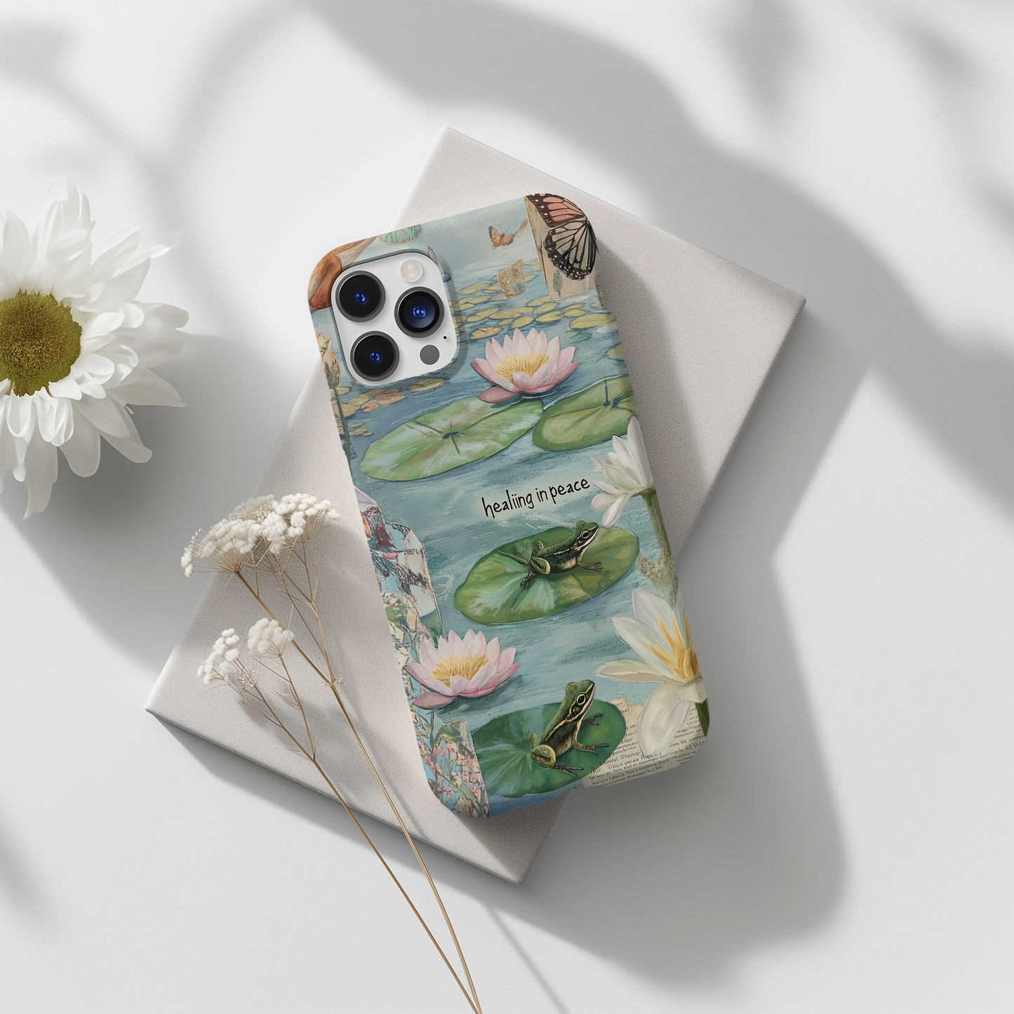 Vintage Lily Pond Phone Case – Timeless Elegance with Everyday Protection