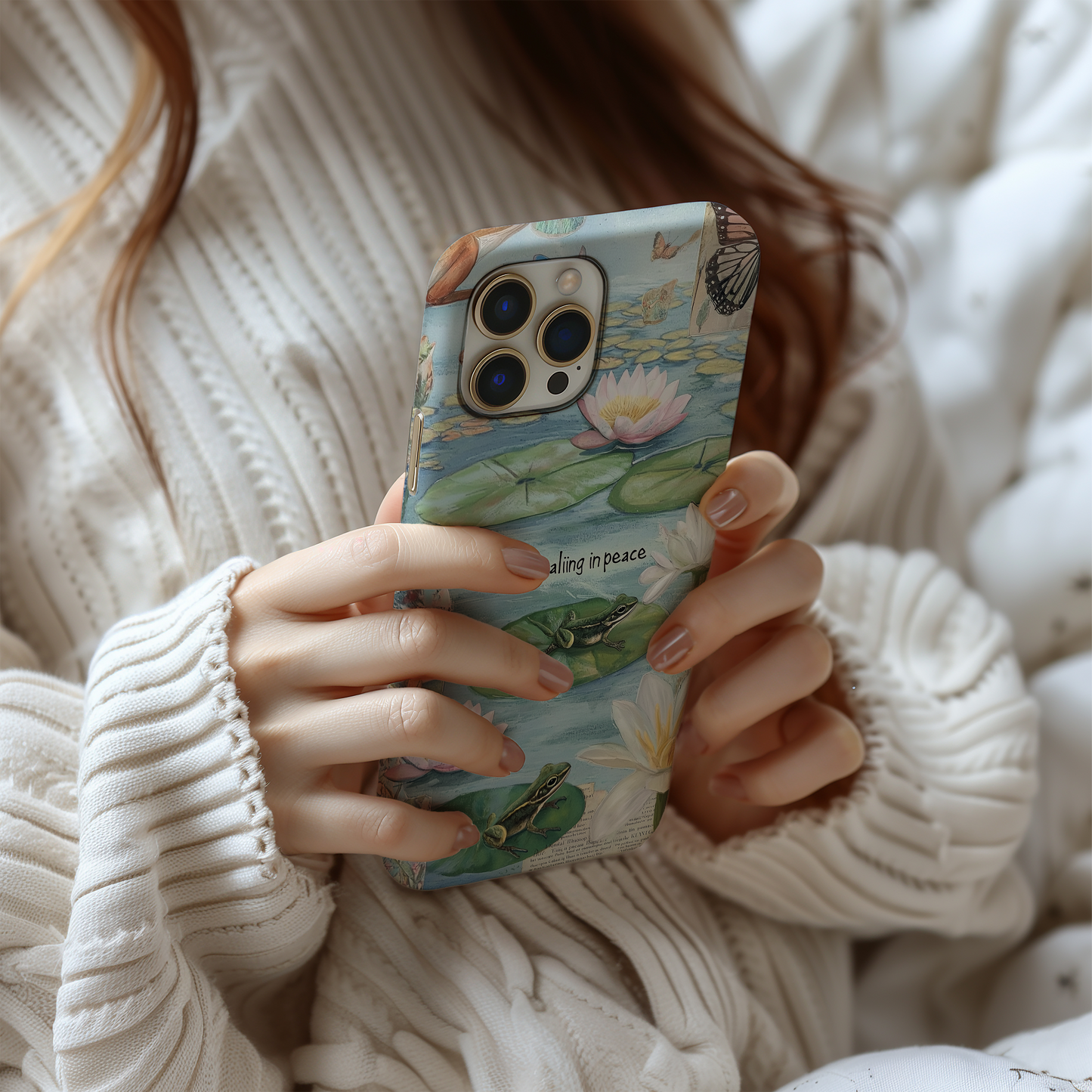 Vintage Lily Pond Phone Case – Timeless Elegance with Everyday Protection