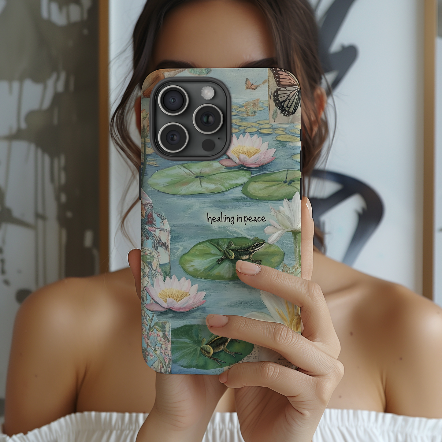 Vintage Lily Pond Phone Case – Timeless Elegance with Everyday Protection