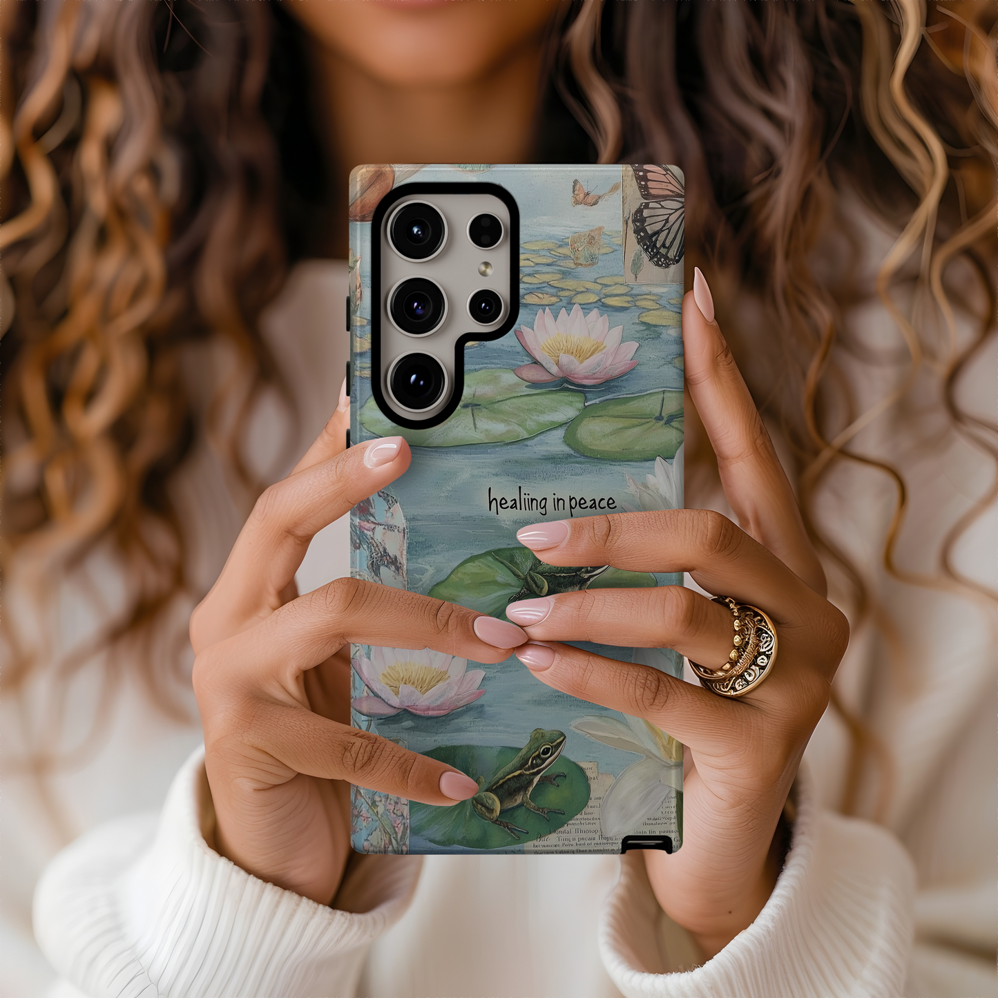 Vintage Lily Pond Phone Case – Timeless Elegance with Everyday Protection