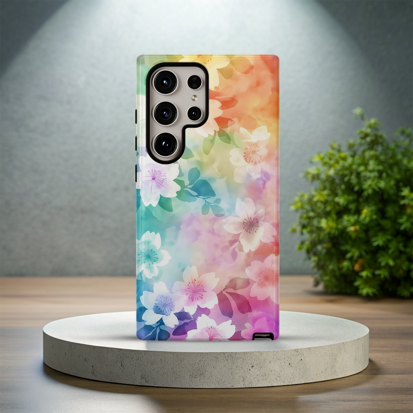 Rainbow Flowers Phone Case – Vibrant Blooms with Everyday Protection