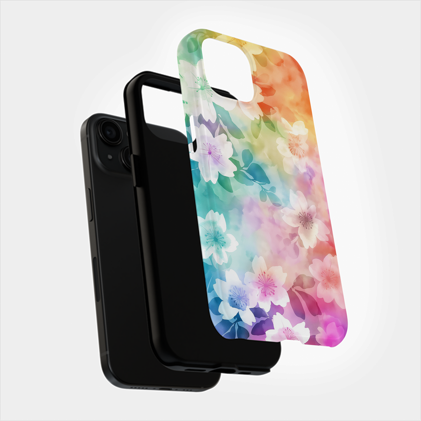 Rainbow Flowers Phone Case – Vibrant Blooms with Everyday Protection