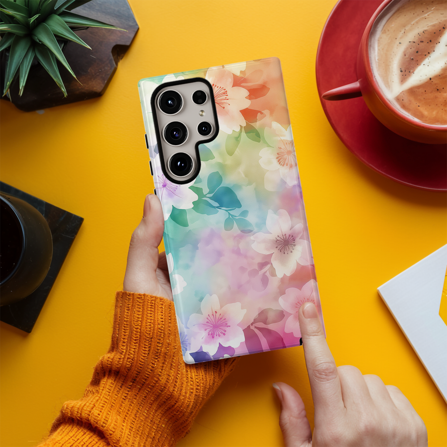 Rainbow Flowers Phone Case – Vibrant Blooms with Everyday Protection