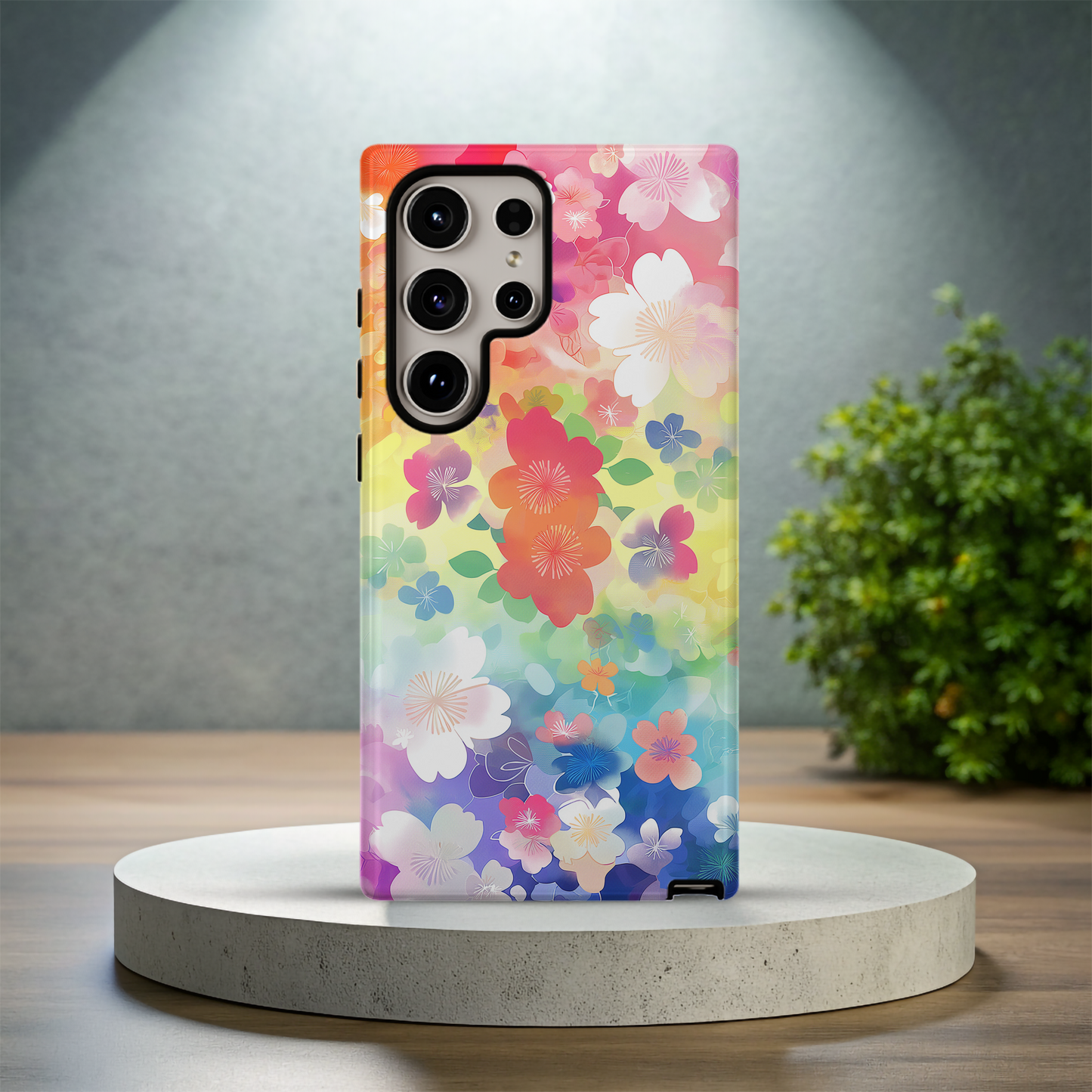 Rainbow Flowers Phone Case – Vibrant Blooms with Everyday Protection