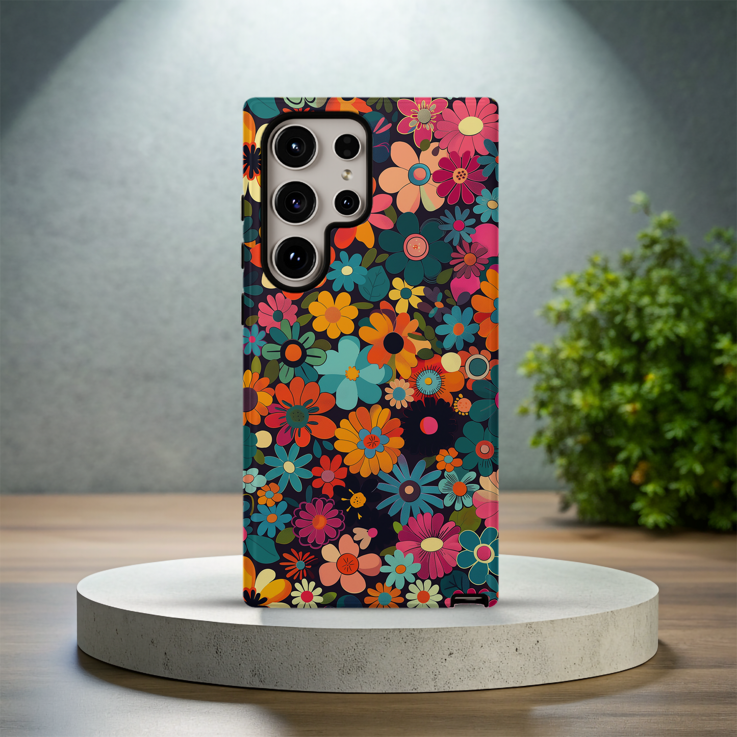 Retro 60s & 70s Floral Phone Case – Groovy Blooms with Modern Protection