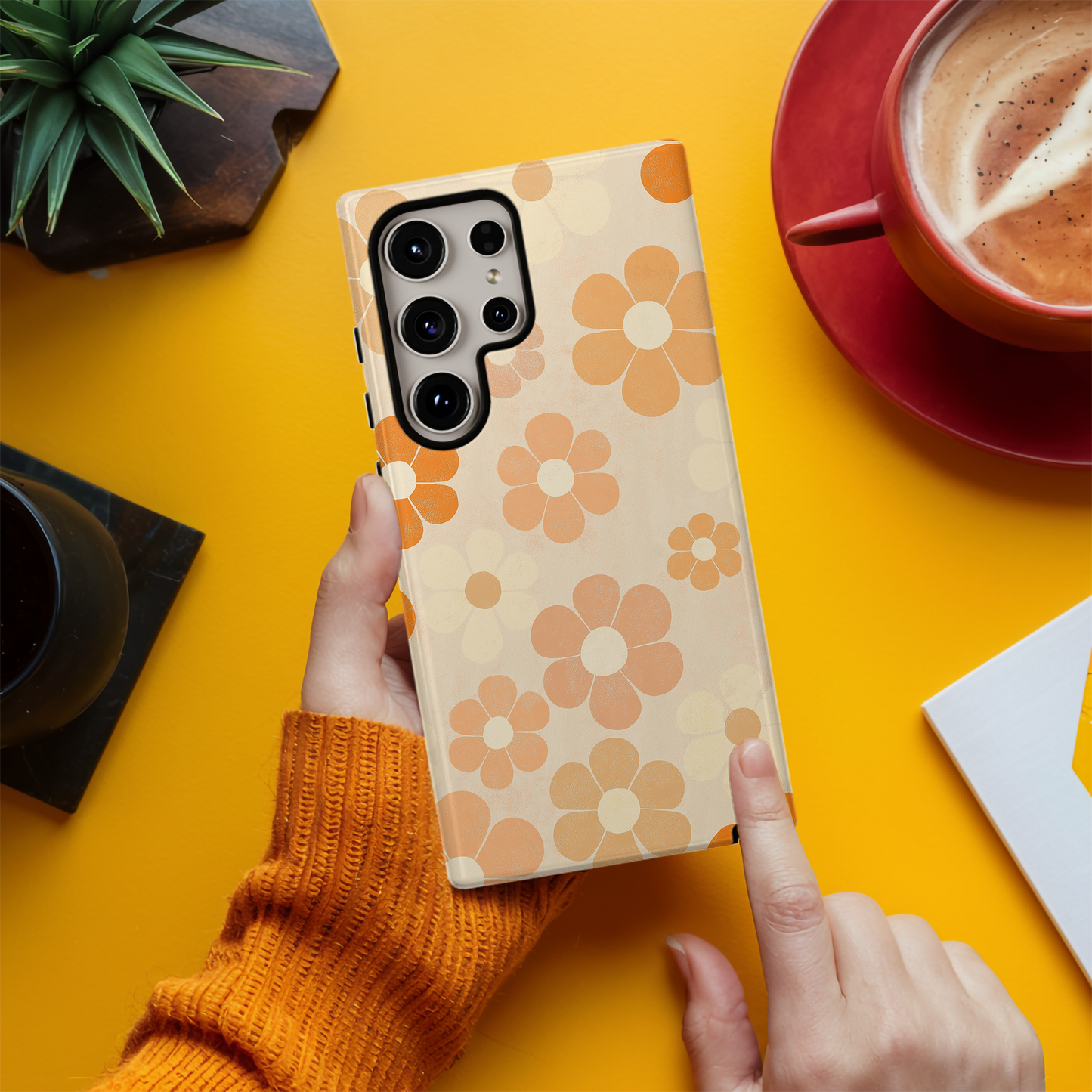 Retro 60s & 70s Floral Phone Case – Groovy Blooms with Modern Protection