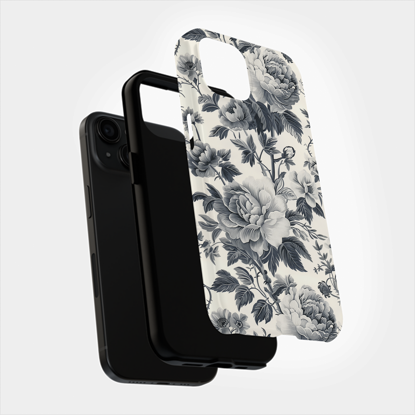 French Toile de Jouy Floral Phone Case – Timeless Elegance Meets Modern Protection