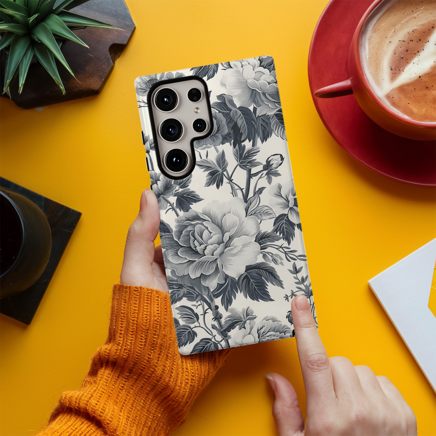 French Toile de Jouy Floral Phone Case – Timeless Elegance Meets Modern Protection