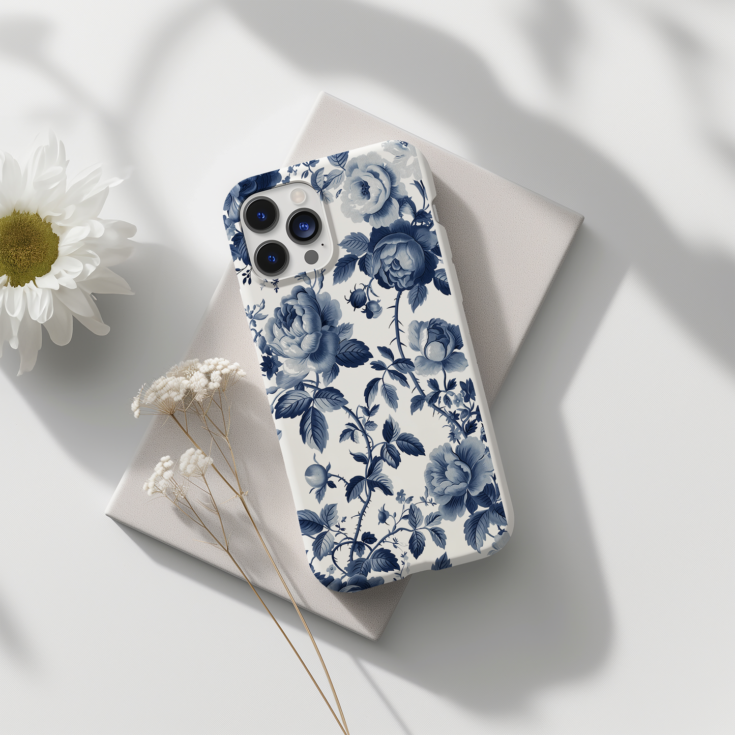 French Toile de Jouy Floral Phone Case – Timeless Elegance Meets Modern Protection