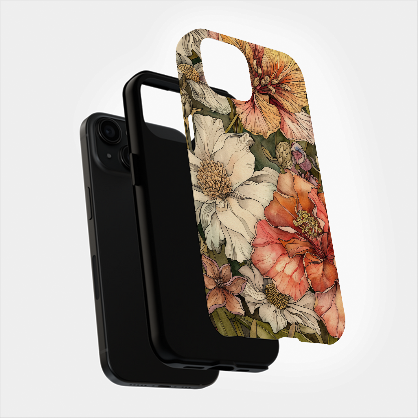 Vintage Floral Phone Case – Timeless Blooms with Modern Durability