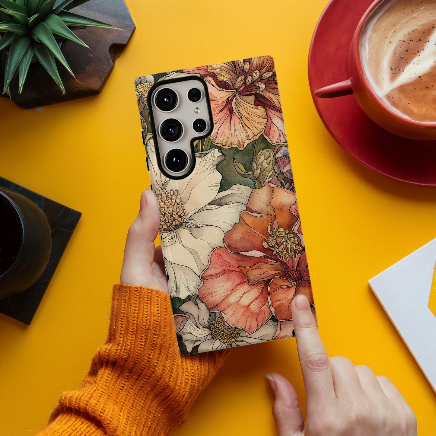 Vintage Floral Phone Case – Timeless Blooms with Modern Durability