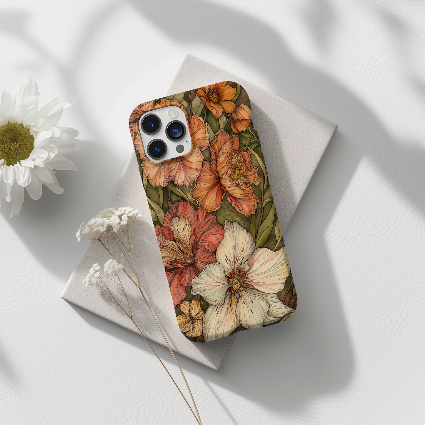 Vintage Floral Phone Case – Timeless Blooms with Modern Durability