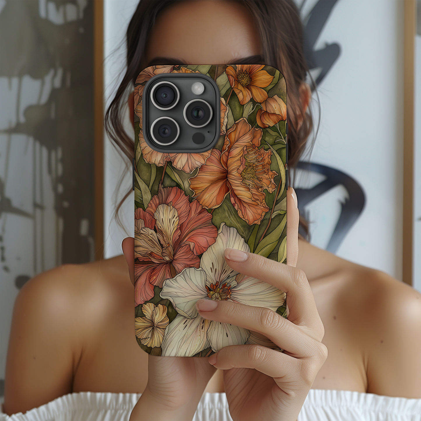 Vintage Floral Phone Case – Timeless Blooms with Modern Durability