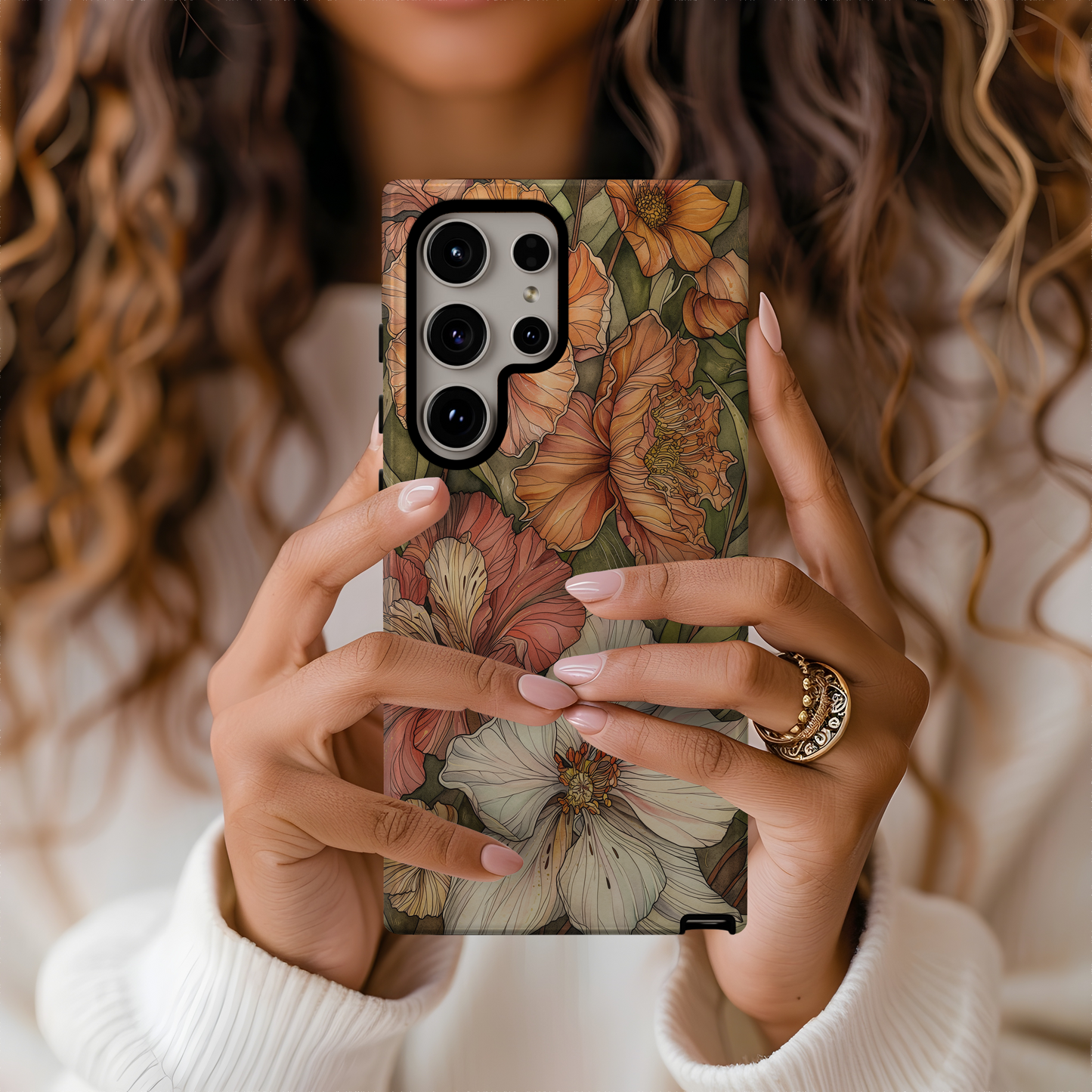 Vintage Floral Phone Case – Timeless Blooms with Modern Durability