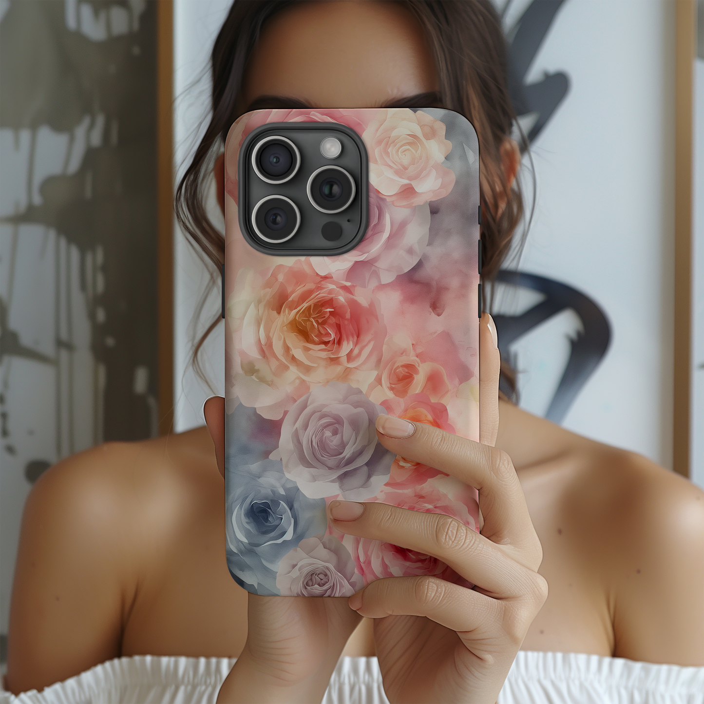 Watercolor Floral Phone Case – Soft, Artistic Blooms with Everyday Protection