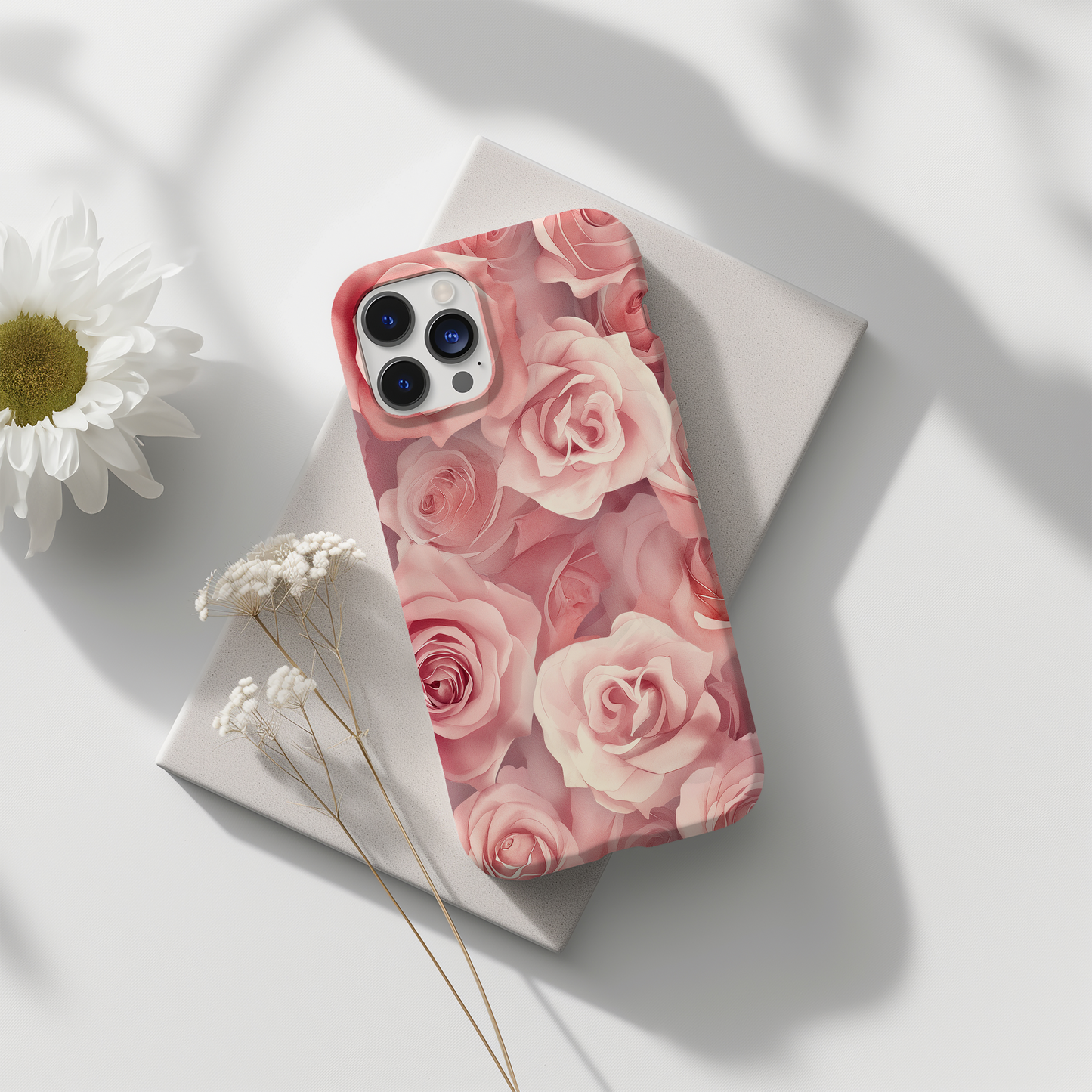 Dreamy Roses Garden Protective Phone Case – Elegant Floral Design