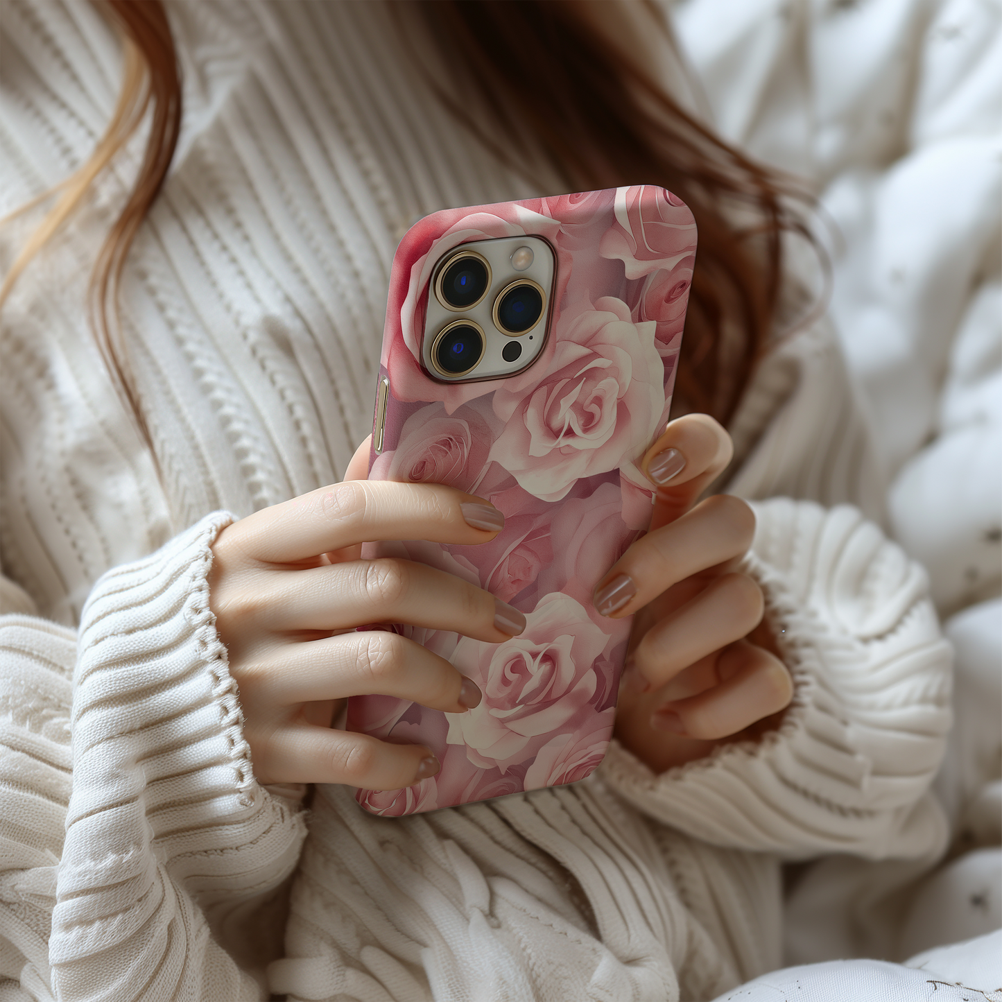 Dreamy Roses Garden Protective Phone Case – Elegant Floral Design