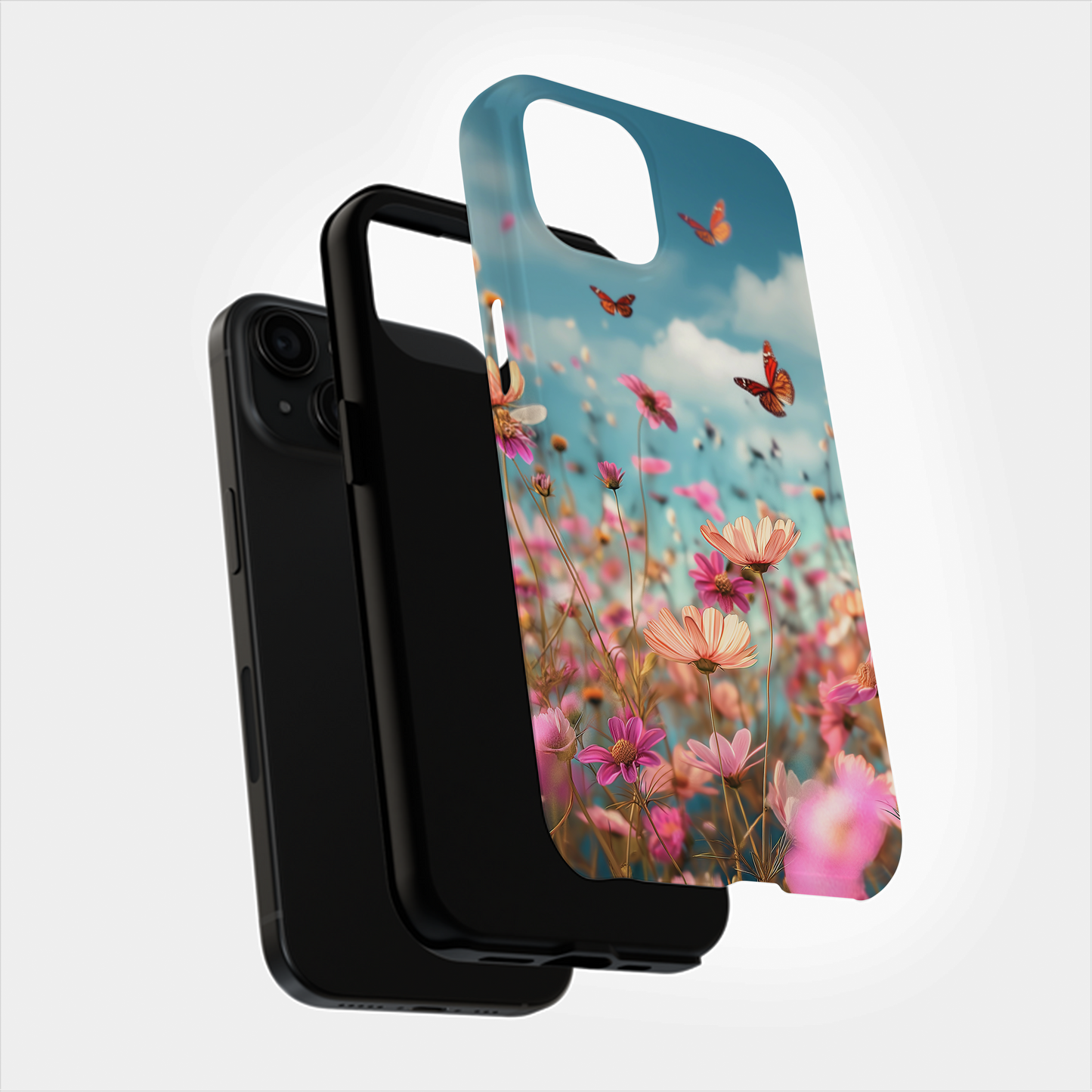 Wildflower & Butterfly Phone Case – Nature’s Harmony with Everyday Protection