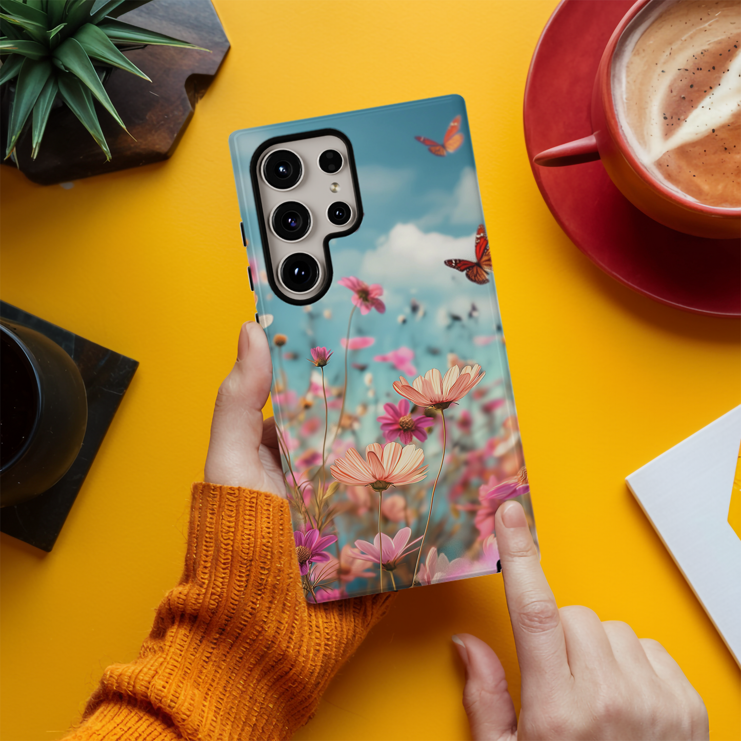Wildflower & Butterfly Phone Case – Nature’s Harmony with Everyday Protection