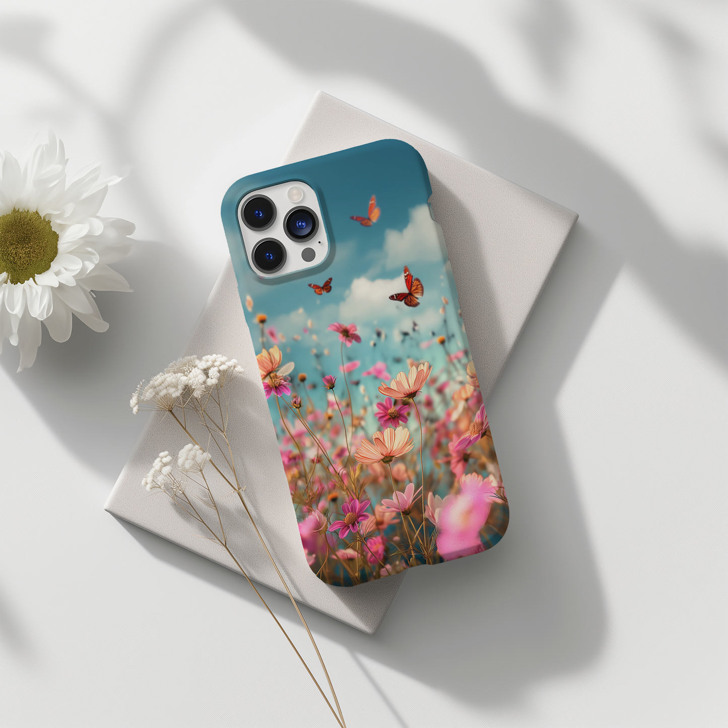 Wildflower & Butterfly Phone Case – Nature’s Harmony with Everyday Protection