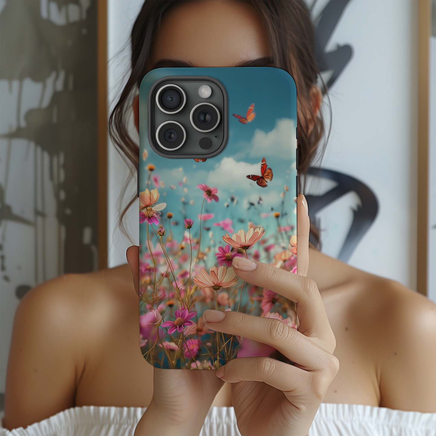 Wildflower & Butterfly Phone Case – Nature’s Harmony with Everyday Protection