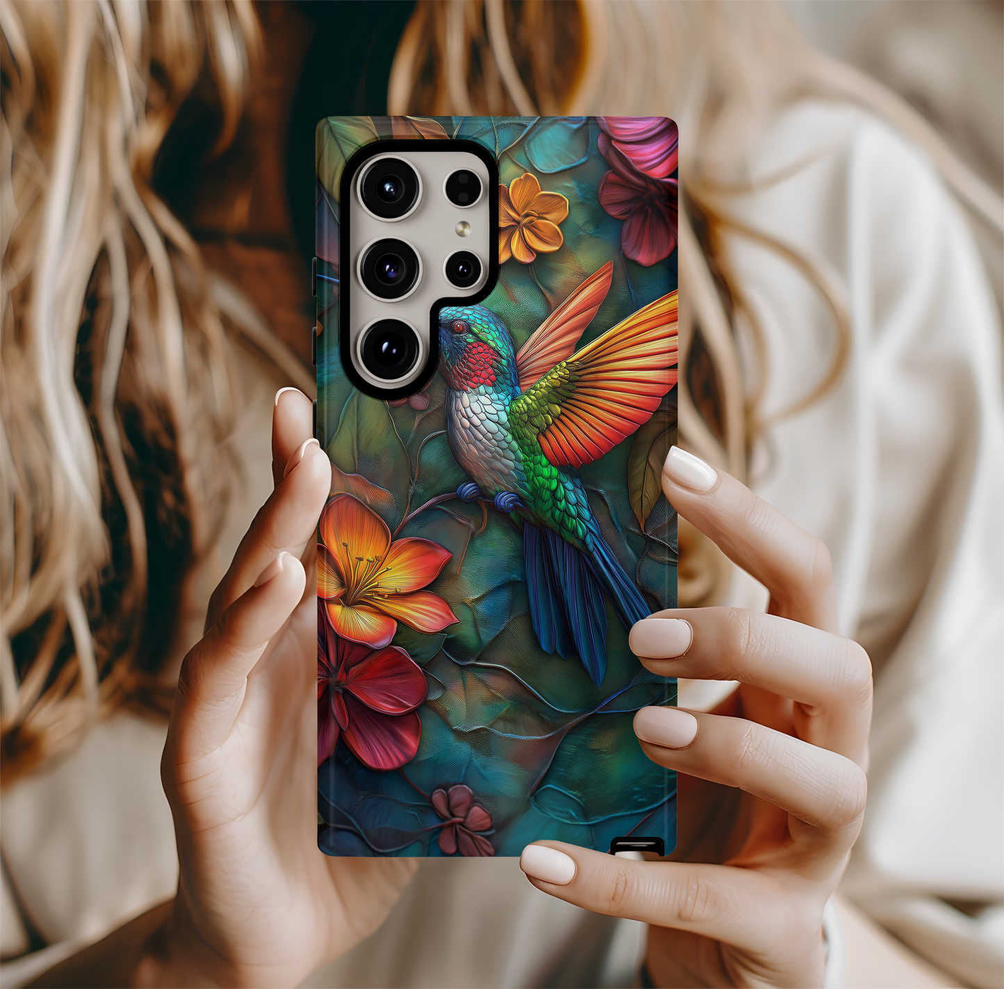 3D Hummingbird Phone Case – Vibrant Wings with Everyday Protection