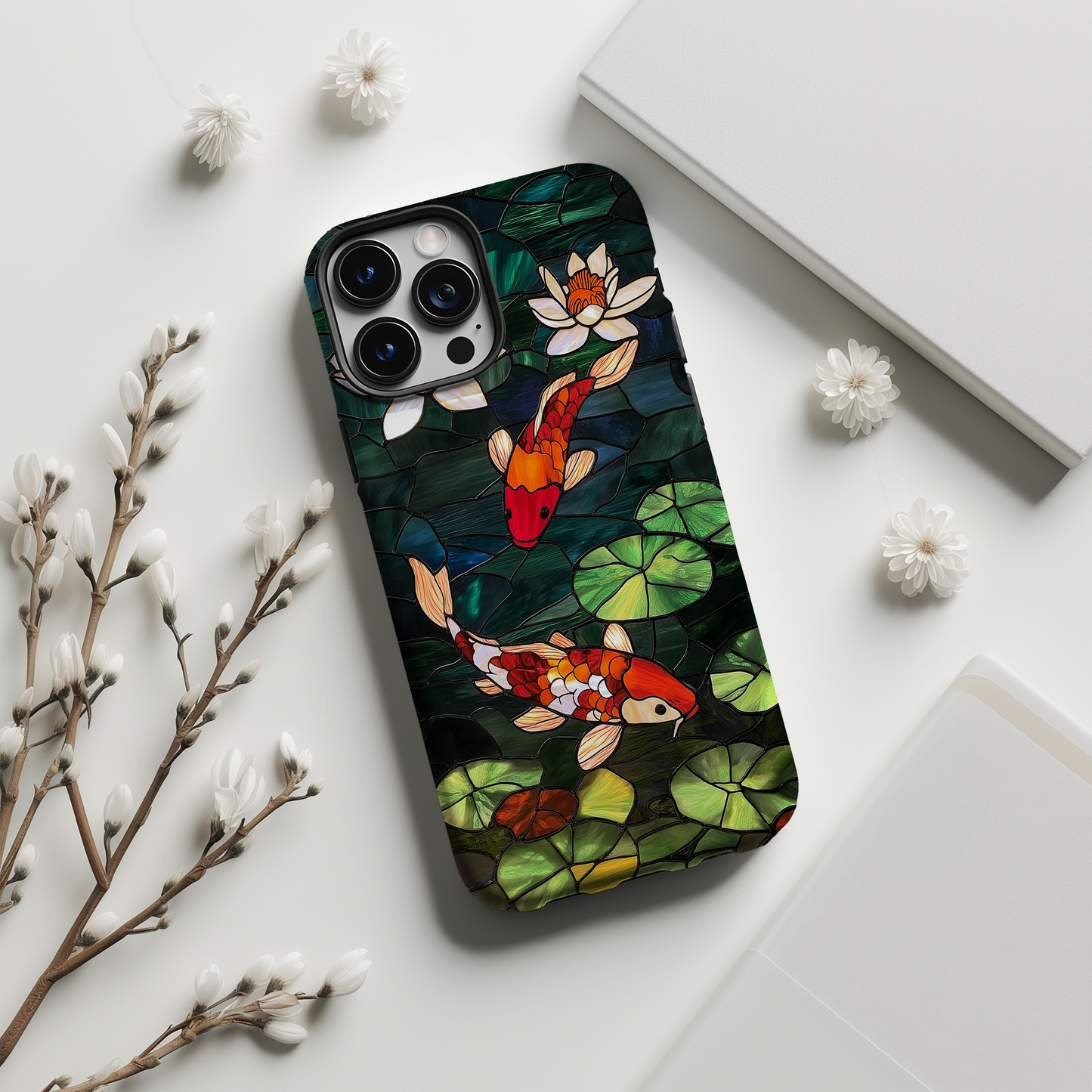 Koi Pond Phone Case – Tranquil Elegance with Everyday Protection