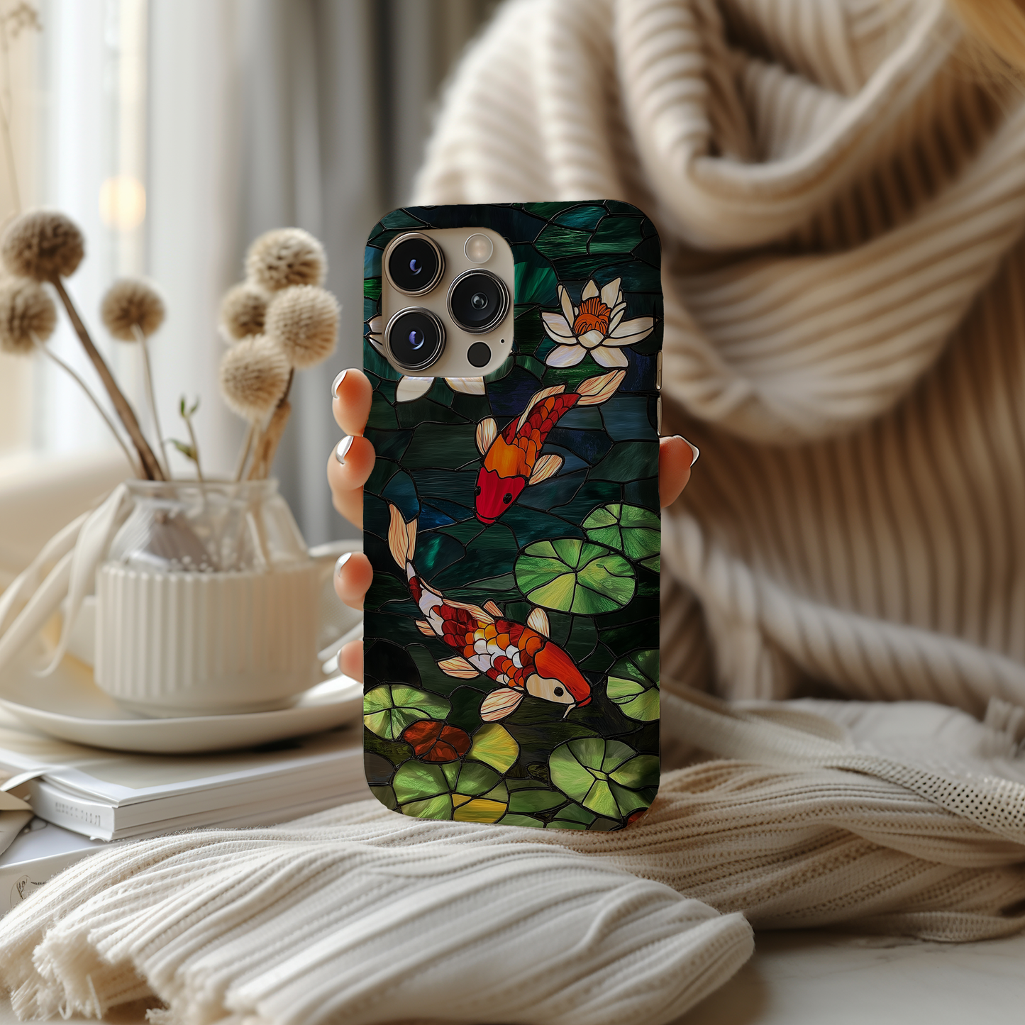 Koi Pond Phone Case – Tranquil Elegance with Everyday Protection