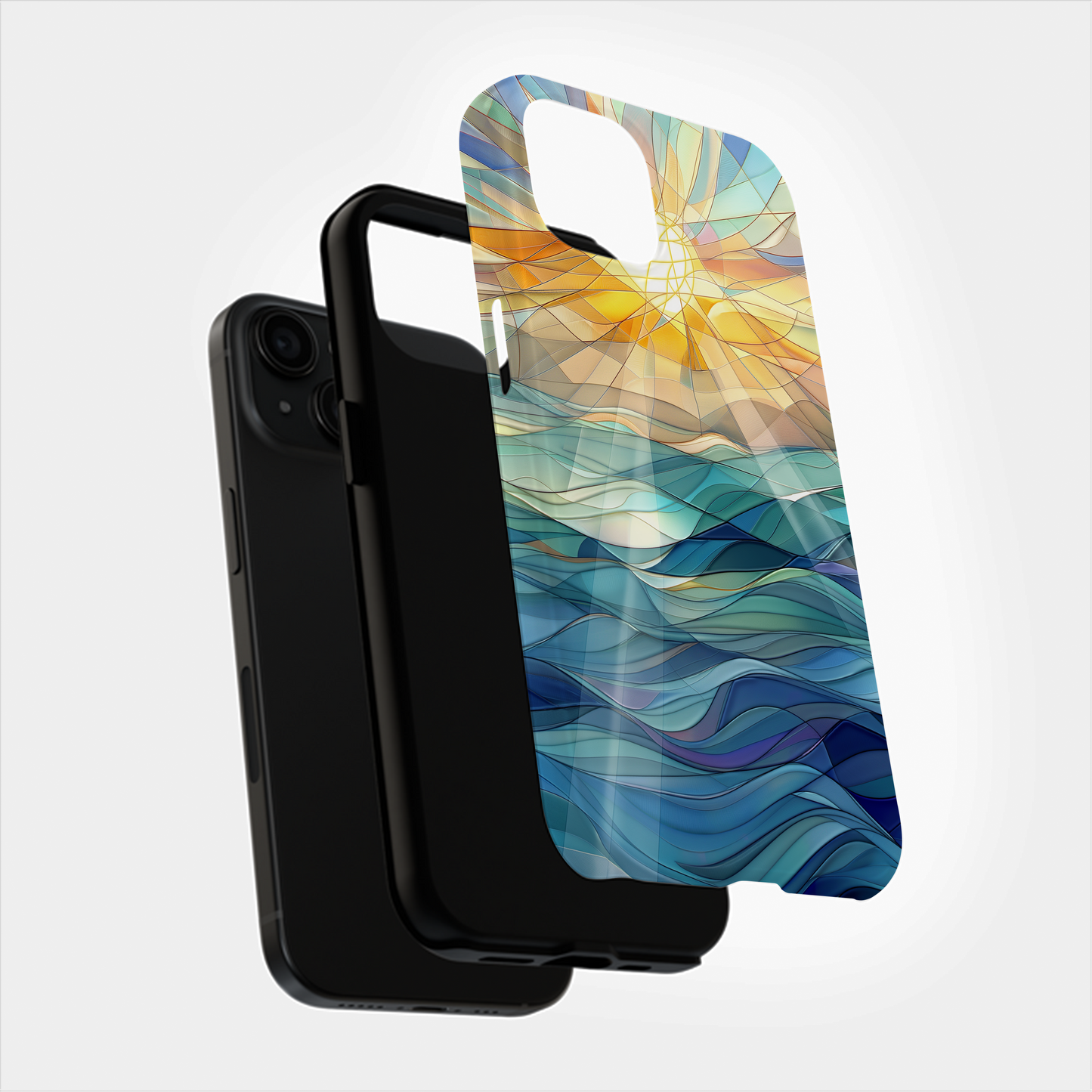 Sun Rays & Waves Phone Case – Radiant Energy with Everyday Protection