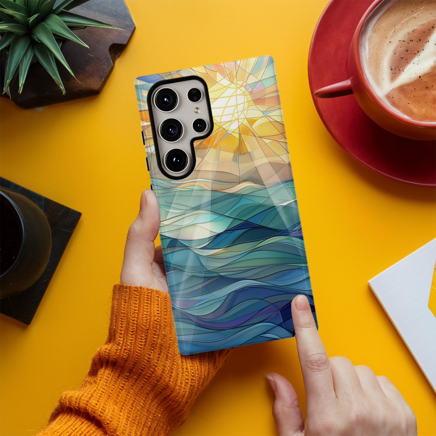 Sun Rays & Waves Phone Case – Radiant Energy with Everyday Protection