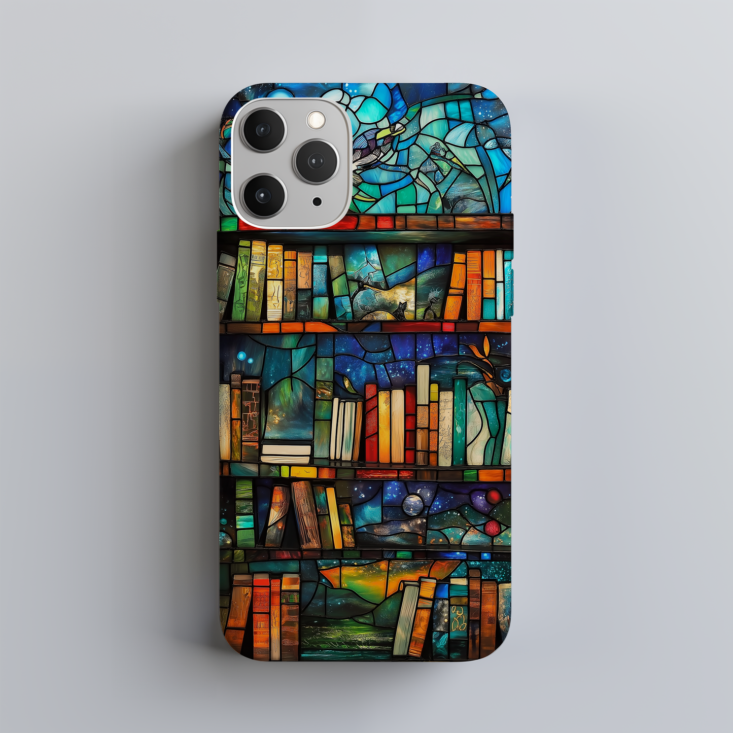 Whimsical Bookshelf Phone Case – A Magical Library with Everyday Protection