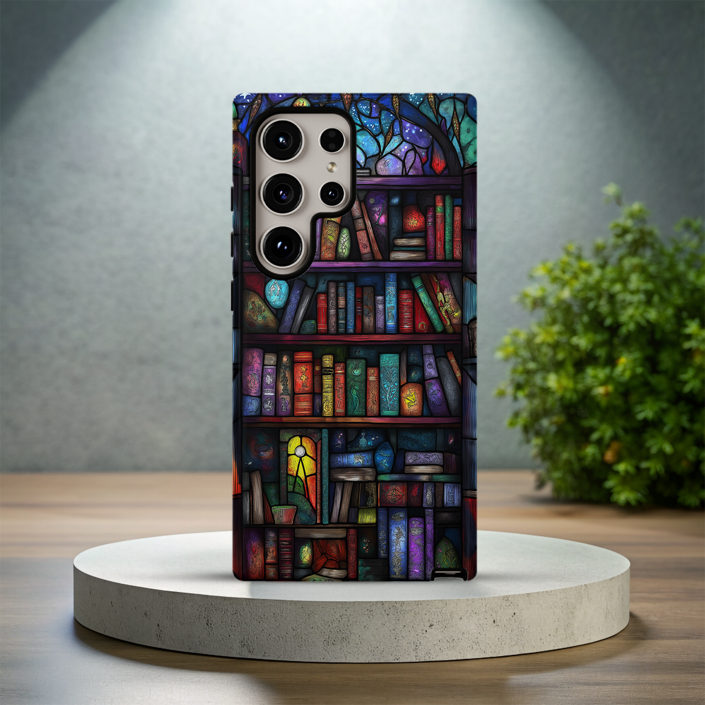 Whimsical Bookshelf Phone Case – A Magical Library with Everyday Protection