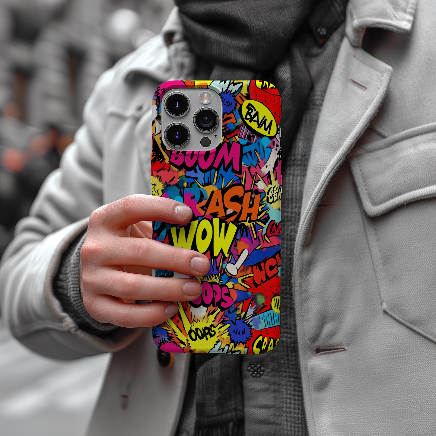 Pop Art Comic Phone Case – Bold Graphics with Everyday Protection